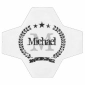  crest aangepaste naam monogram voetbal (Enkel)