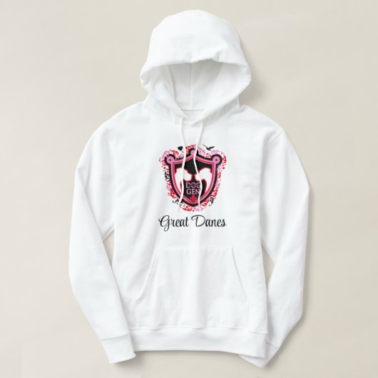 Crest Dog Argentijnse Dog Hoodie (Design voorkant)