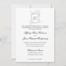 Crest gebladerte moderne klassieke zwart wit bruil