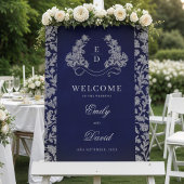 Crest Héréditaire Monogramme Mariage Bienvenue