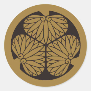Crest KAMON-symbool uit de Japanse familie Ronde Sticker