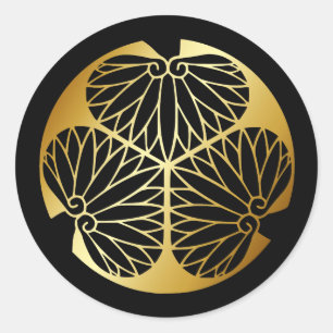 Crest KAMON-symbool uit de Japanse familie Ronde Sticker