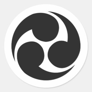 Crest KAMON-symbool uit de Japanse familie Ronde Sticker