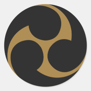 Crest KAMON-symbool uit de Japanse familie Ronde Sticker