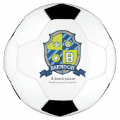 Crest letter B groene blauwe beer kroonster Brendo Voetbal (Voorkant)