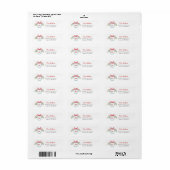Crest met citrus & Bow Monogram Holiday Label (Full Sheet)