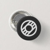 Crest Modern (Black) Ronde Button 3,2 Cm (Voorkant /achterkant)