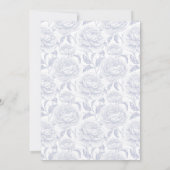 Crest Monogram Deusty Blue Wedding Invitation (Achterkant)