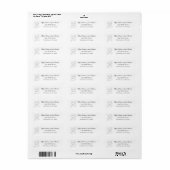 Crest Monogram Foliage Black and White Address Etiket (Full Sheet)