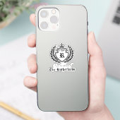  Crest Monogram Kroonkrans Ex Libris Sticker (Telefoon)