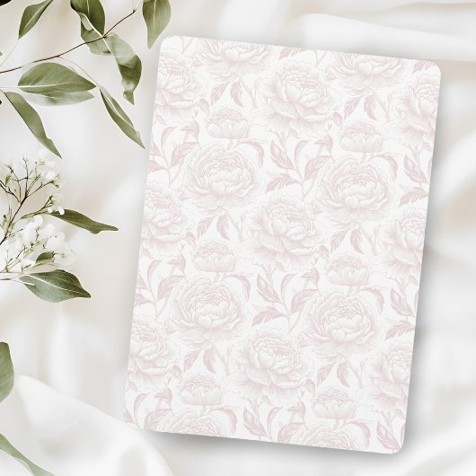 Crest Monogramme rose pâle Faire-part de mariage