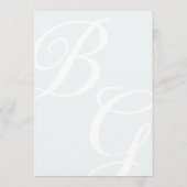 Crest oversized elegante monogram bruiloft Menu (Achterkant)