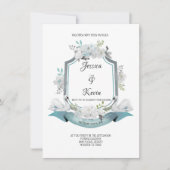 Crest Swan Faire-part de mariage (Devant)