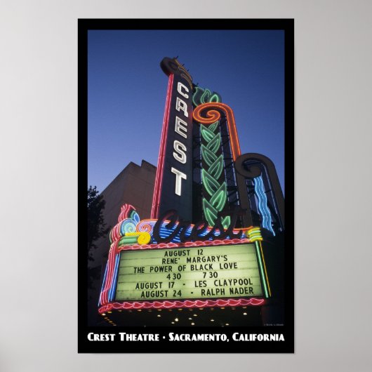 Crest Theatre, Sacramento 11x17 Poster (Devant)
