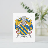 CREST van de Familie van Duque Briefkaart (Staand voorkant)