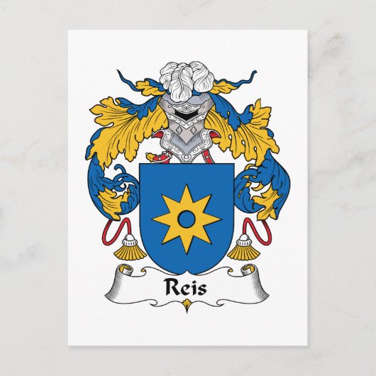 CREST van de Familie van Reis Briefkaart (Voorkant)