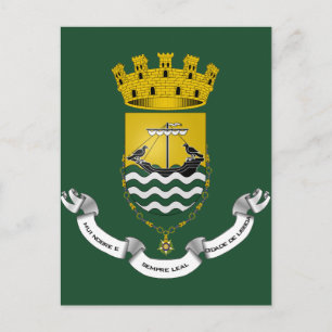 Crest van Lissabon, Portugal Briefkaart