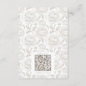 Crest Wedding Monogram Bord Taupe Script details Informatiekaartje (Achterkant)