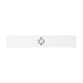 Crest Wedding Monogram  Zwart en Wit Uitnodigingen Wikkel (Vlak)