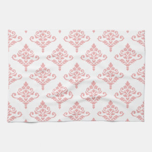 Cresta Damask Pattern (B) Roze Theedoek