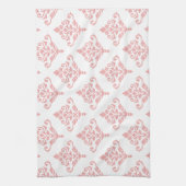 Cresta Damask Pattern (B) Roze Theedoek (Verticaal)