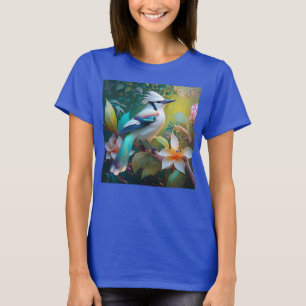 Crested Blauwgroen gevleugelde Jay T-shirt