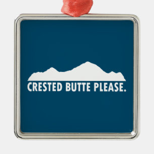 Crested Butte alsjeblieft Metalen Ornament
