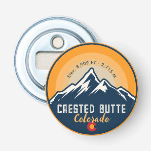Crested Butte Colorado Bergen Wandelen zonsonderga Button Flesopener