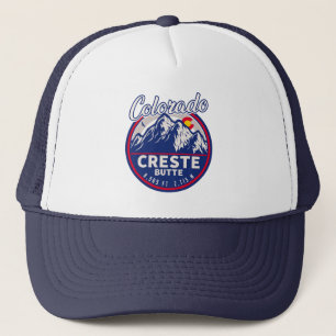 Crested Butte Colorado Camping Skiën Souvenirs Trucker Pet
