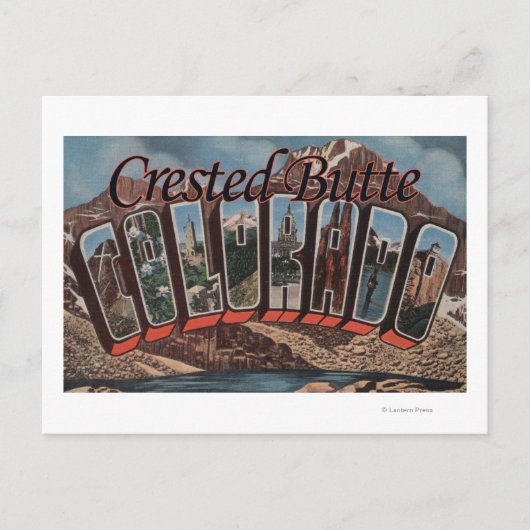 Crested Butte, Colorado - Grote letterscènes Briefkaart (Voorkant)