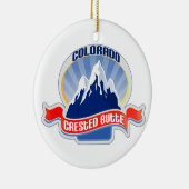 Crested Butte Colorado Keramisch Ornament (Rechts)