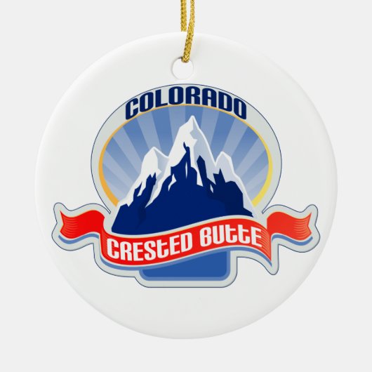 Crested Butte Colorado Keramisch Ornament (Voorkant)