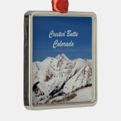 Crested Butte, Colorado Metalen Ornament (Rechts)