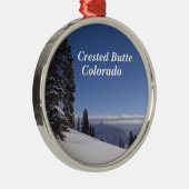Crested Butte, Colorado Metalen Ornament (Rechts)