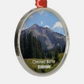 Crested Butte, Colorado Metalen Ornament (Rechts)