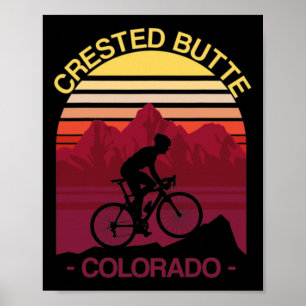 Crested Butte Colorado Mountainbiken Fietser Wielr Poster