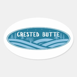 Crested Butte Colorado Outdoor Ovale Sticker
