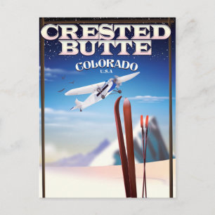 Crested Butte Colorado reisposter Briefkaart