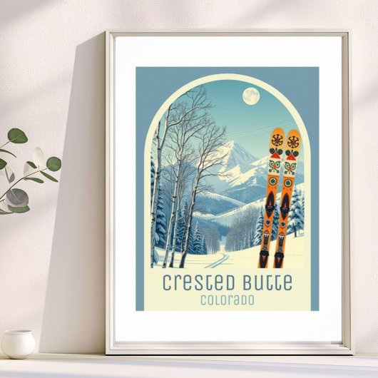 Crested Butte Colorado ski vacation Poster