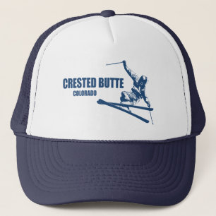 Crested Butte Colorado Skier Trucker Pet