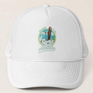 Crested Butte Mountain Colorado Ski logo Trucker Pet