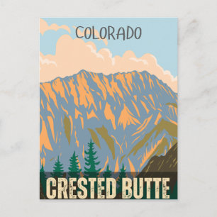 Crested Butte Rocky Mountains Colorado cadeaus Briefkaart