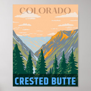 Crested Butte rotsachtige bergen colorado geschenk Poster