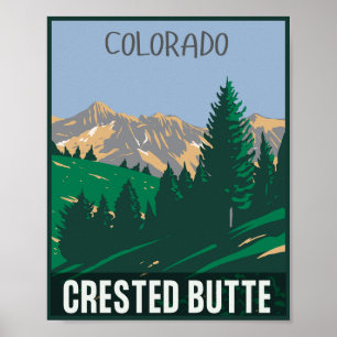 Crested Butte rotsachtige bergen colorado geschenk Poster