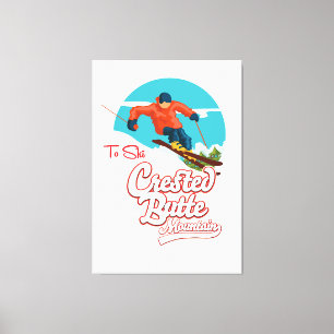 Crested Butte to ski Canvas Afdruk
