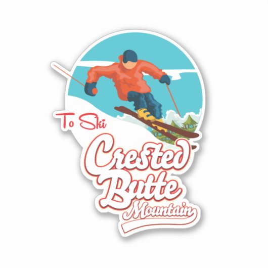 Crested Butte to ski Sticker (Voorkant)