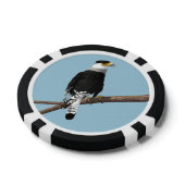 Crested Caracara Clay Poker Chip (Bovenkant)