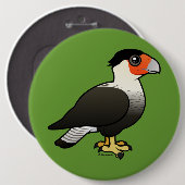 Crested Caracara Ronde Button 6,0 Cm (Voorkant /achterkant)