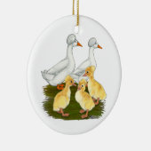 Crested Duck Family Keramisch Ornament (Rechts)