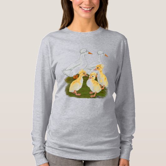 Crested Duck Family T-shirt (Voorkant)